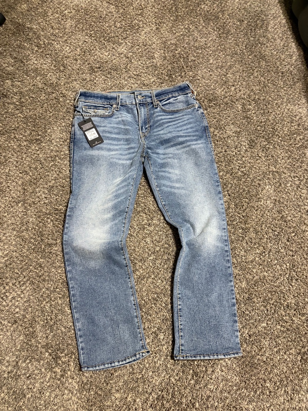 True Religion Men's Light Blue Relaxed Fit Jeans